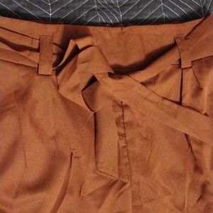 SHEIN curve dress pants in burnt orange